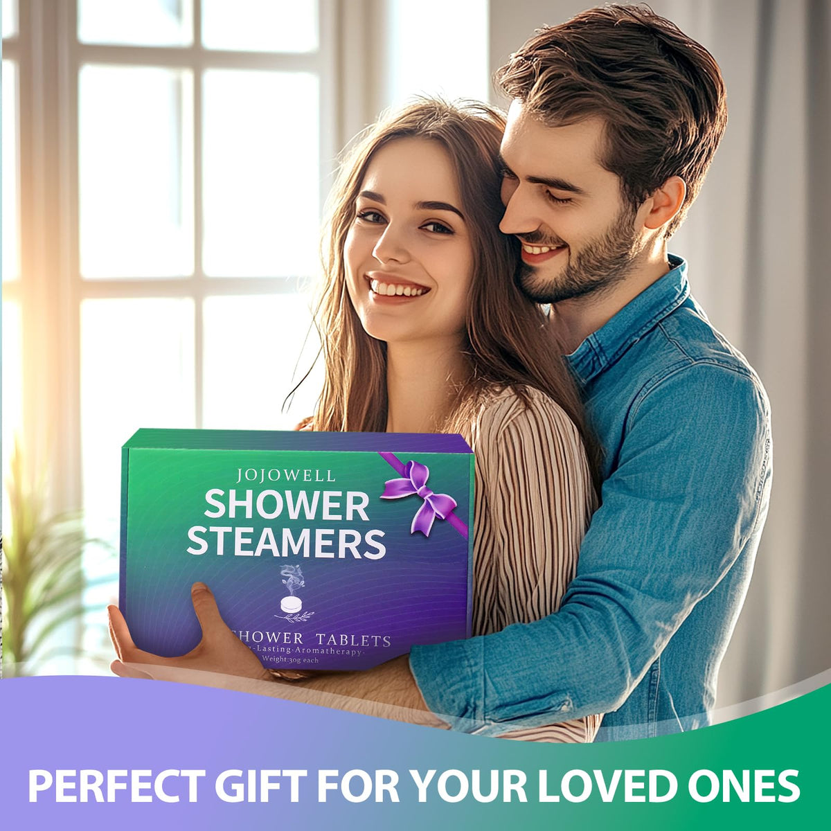 JoJowell mint shower steamer dissolving in water