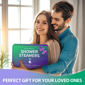 JoJowell mint shower steamer dissolving in water