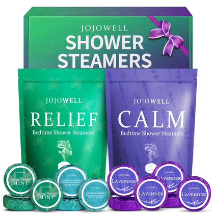 JoJowell Shower Steamers 12 Pack gift set front view