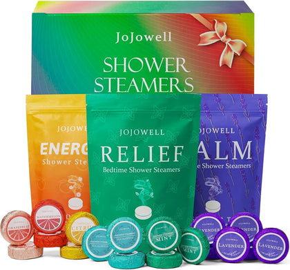 JoJowell Shower Steamers Aromatherapy Gift Set packaging front view