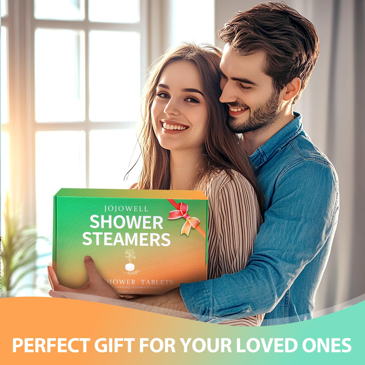 JoJowell shower steamers in grapefruit scent on bathroom floor