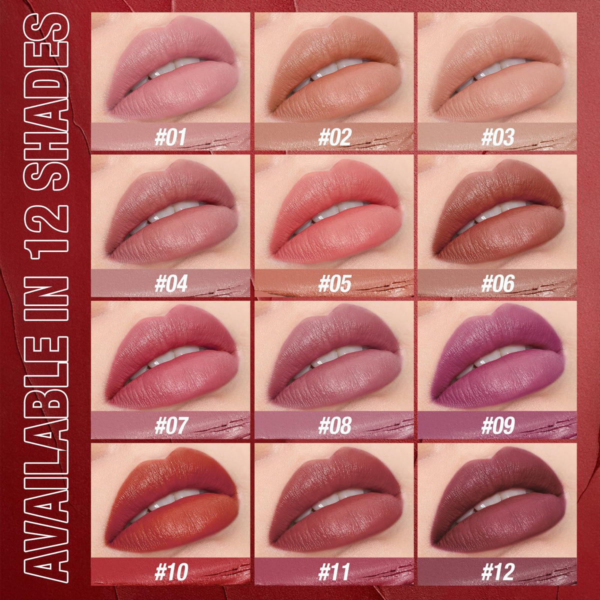 Jolilab Velvet Matte Lipstick in rich red shade