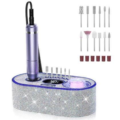 JOSGLOI Nail Drill E-File front view with intelligent display