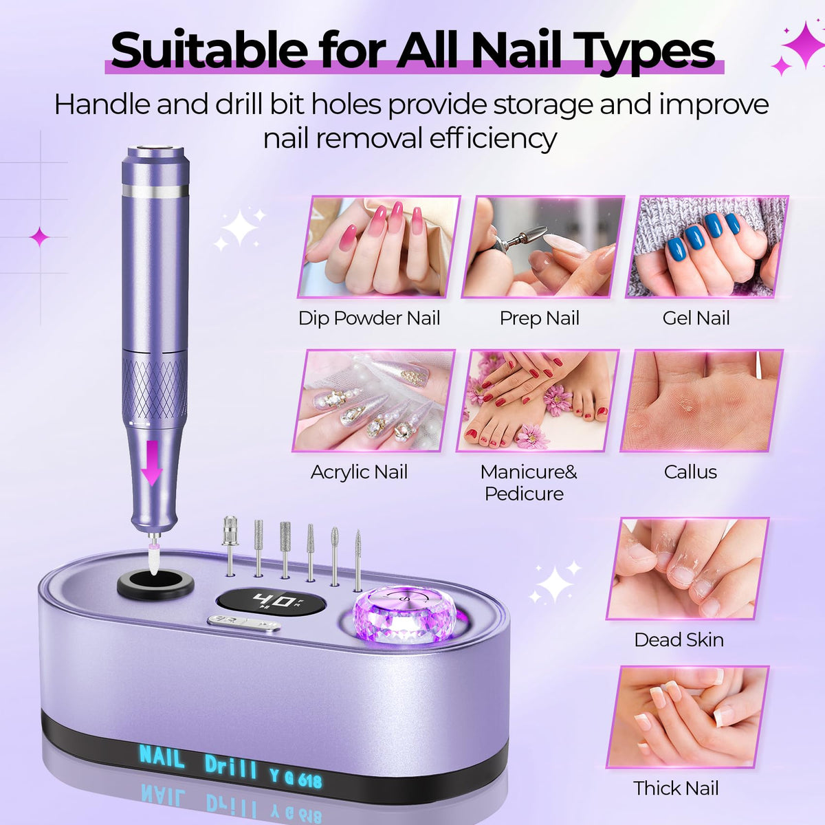 JOSGLOI Nail Drill in use during manicure