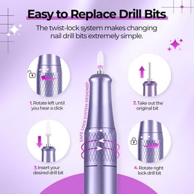 JOSGLOI Nail Drill with drill bits storage
