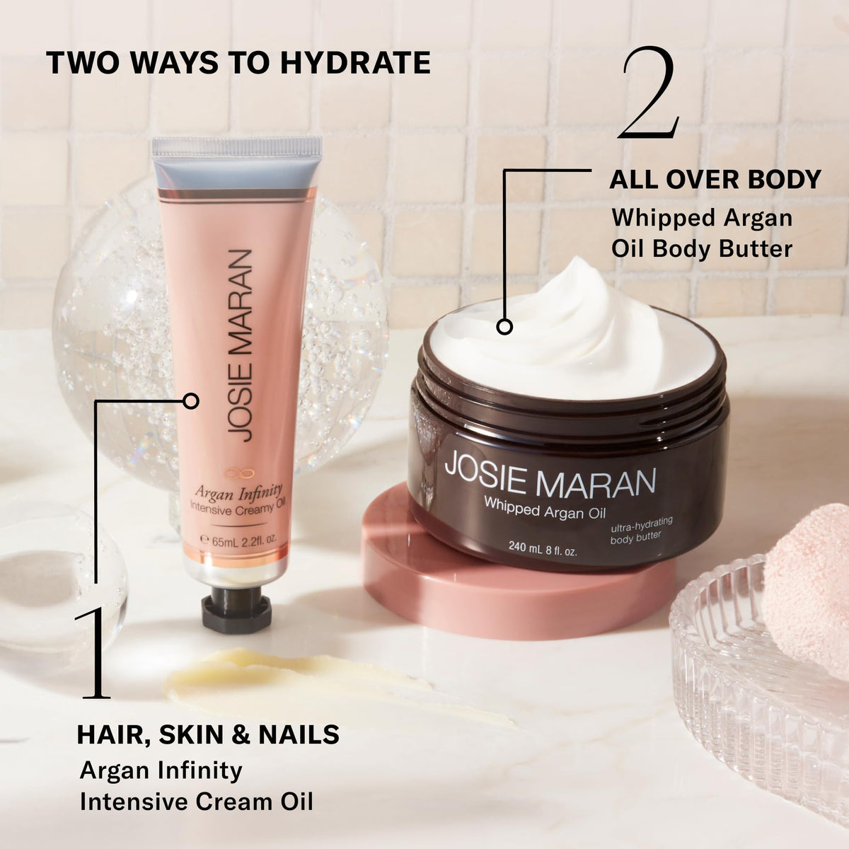 Josie Maran Whipped Body Butter packaging details