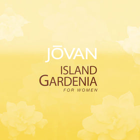 Jovan Island Gardenia Eau de Cologne with travel accessories