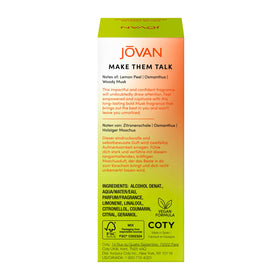 Jovan Make Them Talk Eau de Parfum on a vanity