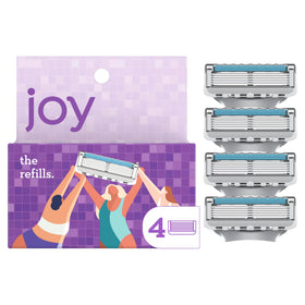 JOY razor blade cartridge refill pack with 4 blades