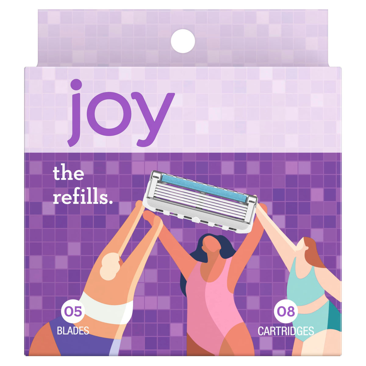 JOY Razor Blade Refills with usage instructions