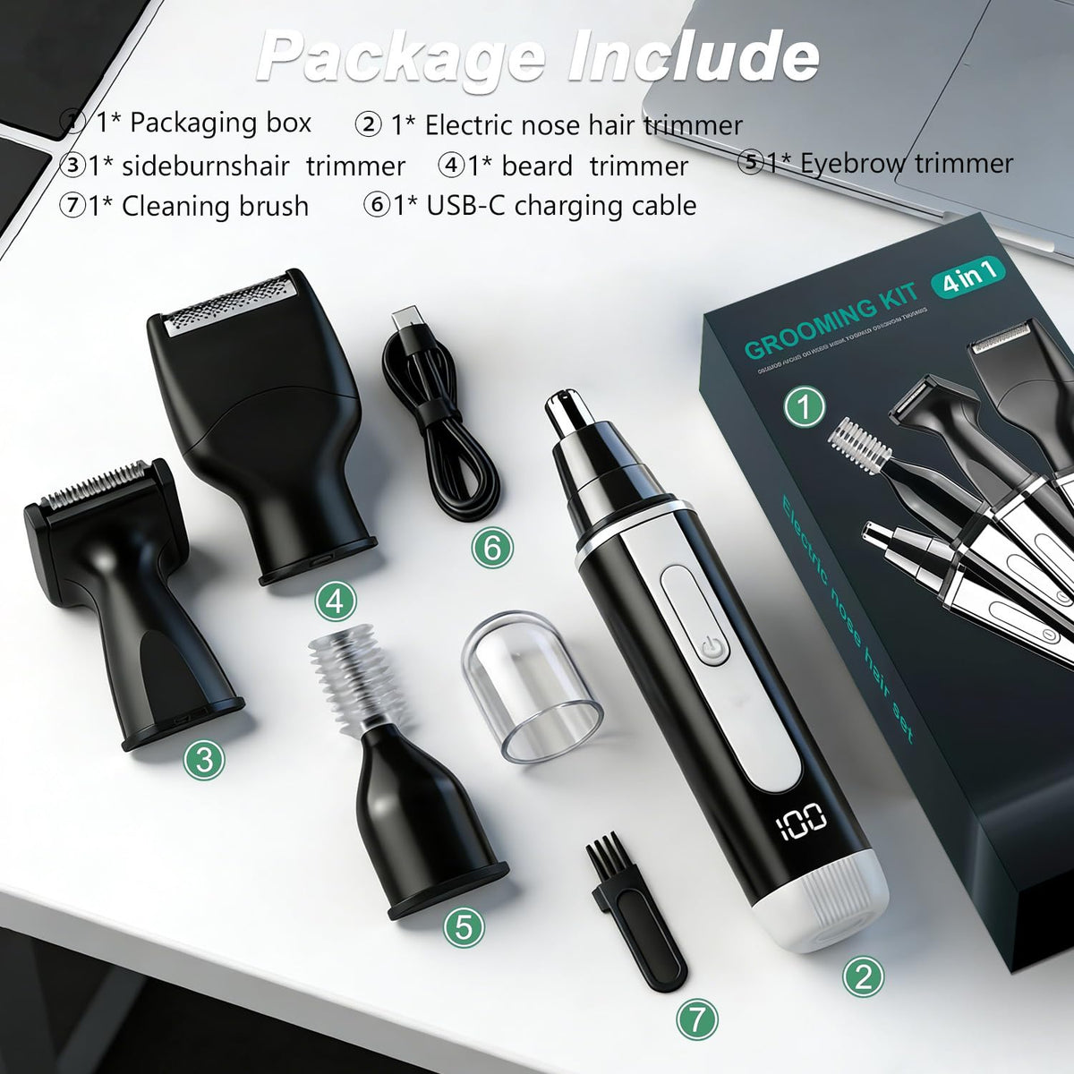 Joy RuDa Nose Hair Trimmer in use for grooming