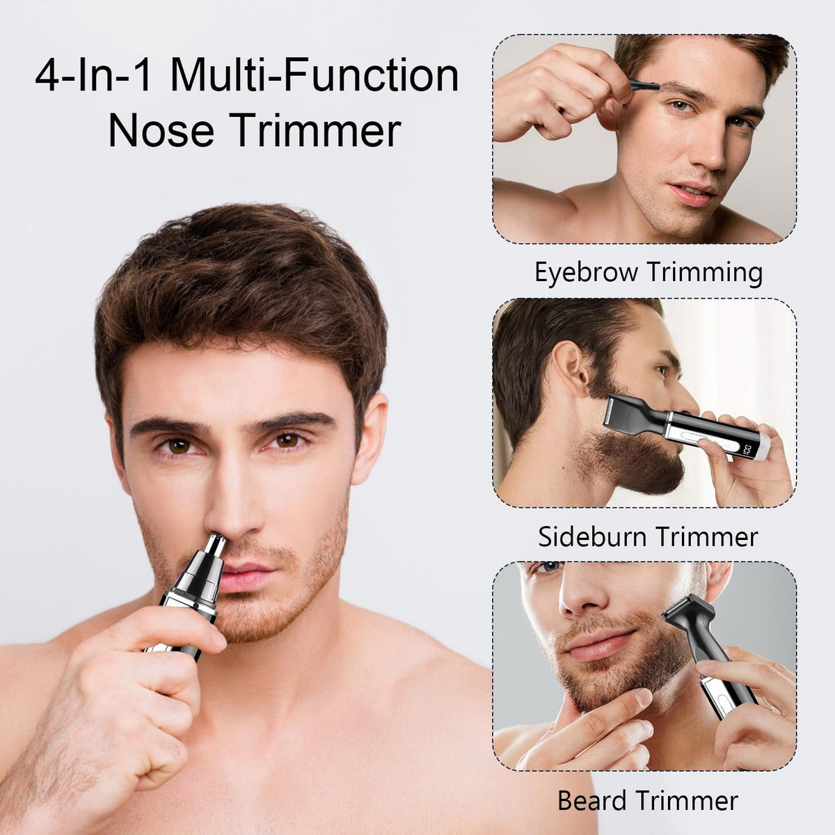 Joy RuDa Nose Hair Trimmer with detachable head for cleaning