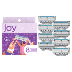 JOY Women's Razor Blade Refills 8 Count purple packaging front view