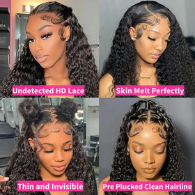 JTMMP 13x6 Deep Wave Lace Front Wig back view
