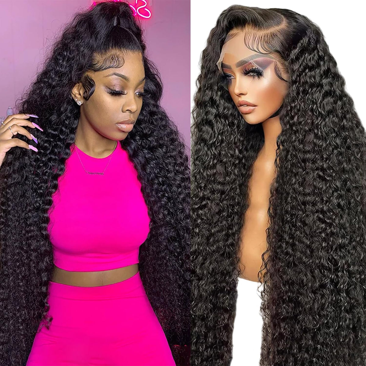 JTMMP 13x6 Deep Wave Lace Front Wig full view