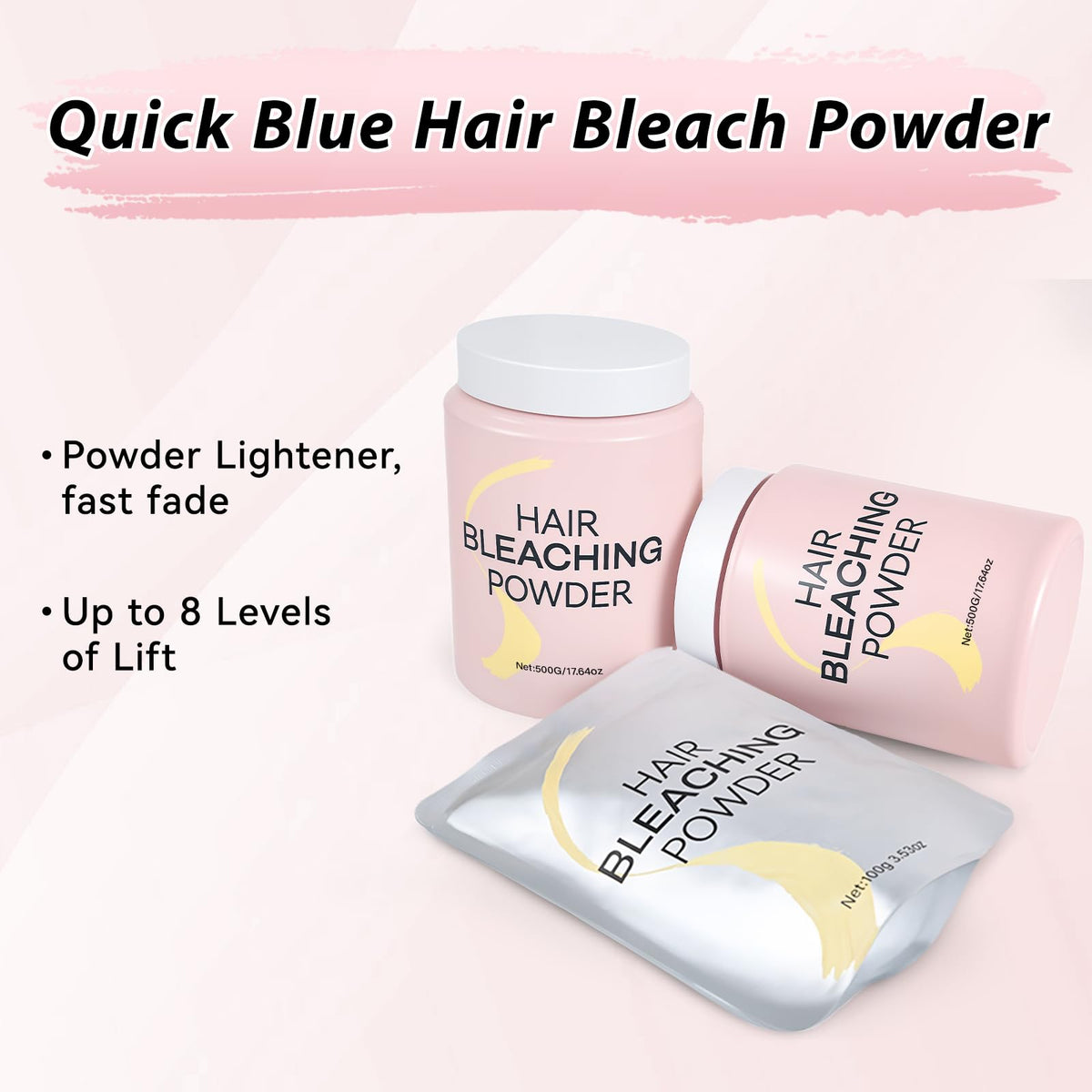 JUANCHI Hair Bleach Powder 500g back view showing ingredients