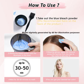 JUANCHI Hair Bleach Powder 500g with measuring scoop