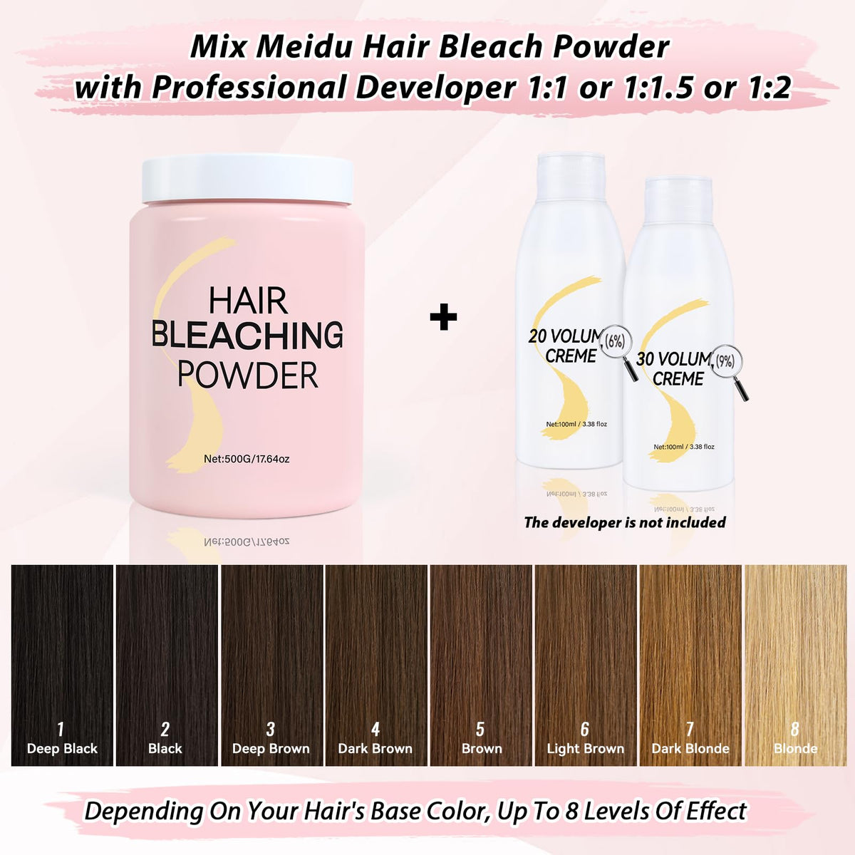 JUANCHI Hair Bleach Powder in use during a hair lightening process