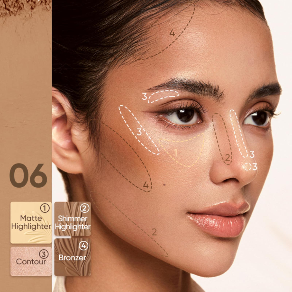 JUDYDOLL Contour Palette compact with mirror