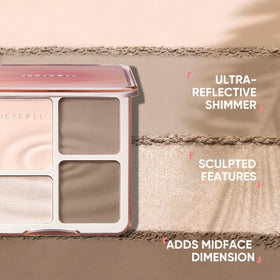 JUDYDOLL Contour Palette swatches on skin
