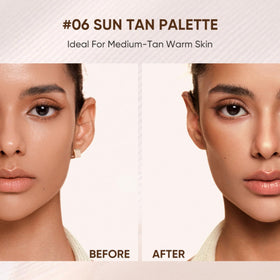 JUDYDOLL Contour Palette swatches on skin