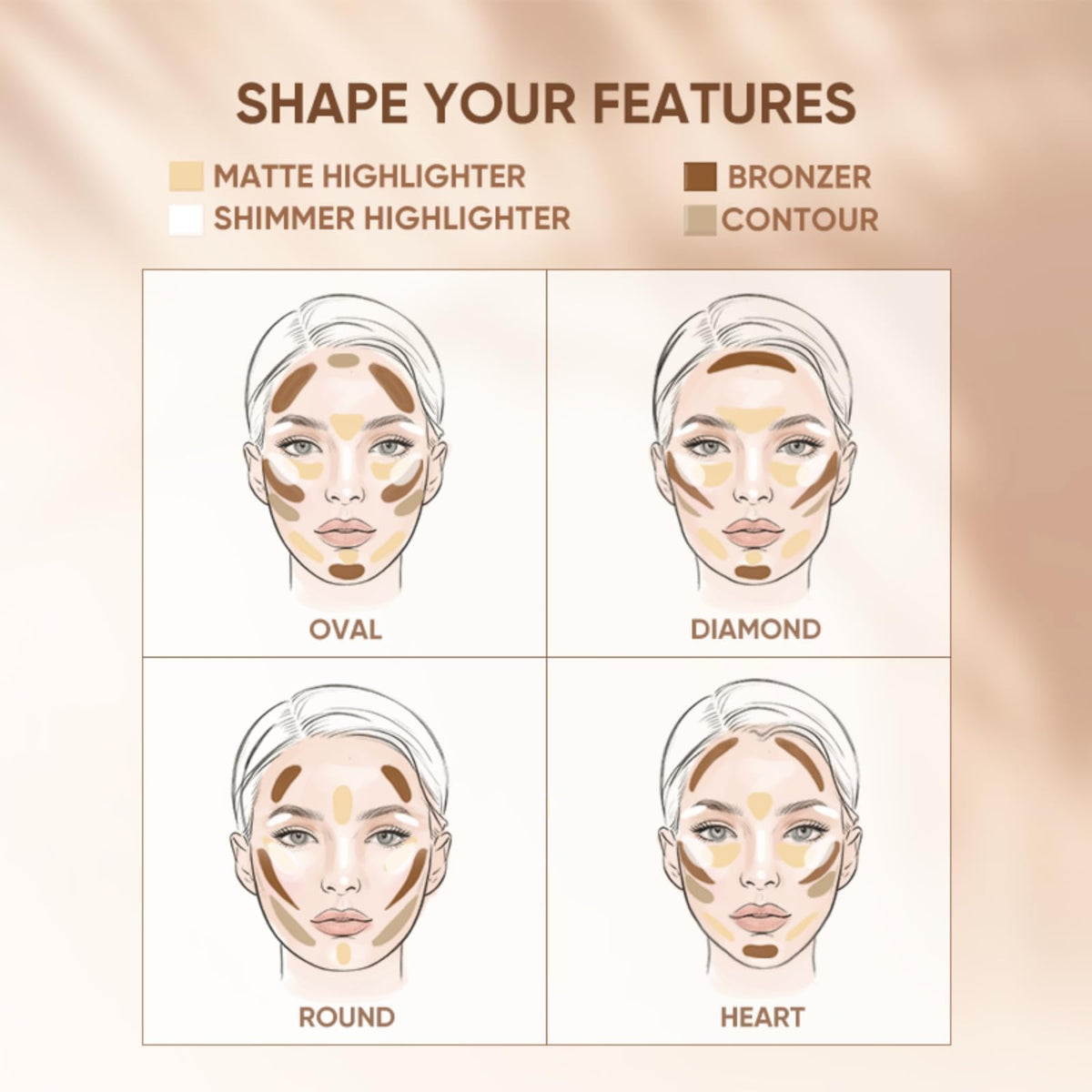 JUDYDOLL Contour Palette with makeup brushes