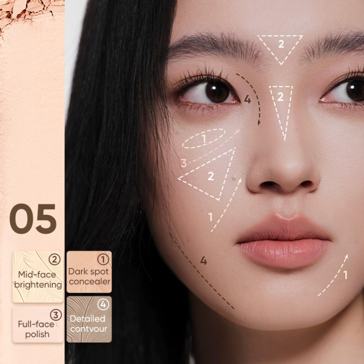 JUDYDOLL Contour Palette with mirror open view