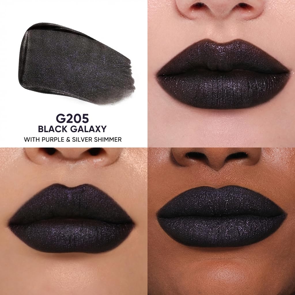 JUDYDOLL Cushion Matte Lip Cream Black Galaxy swatch on skin