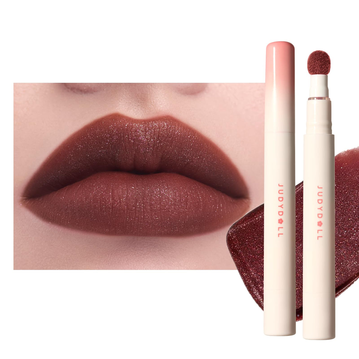 JUDYDOLL Cushion Matte Lip Cream Coco Mocha front view