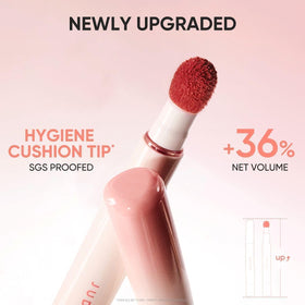 JUDYDOLL Cushion Matte Lip Cream Coco Mocha in makeup setup