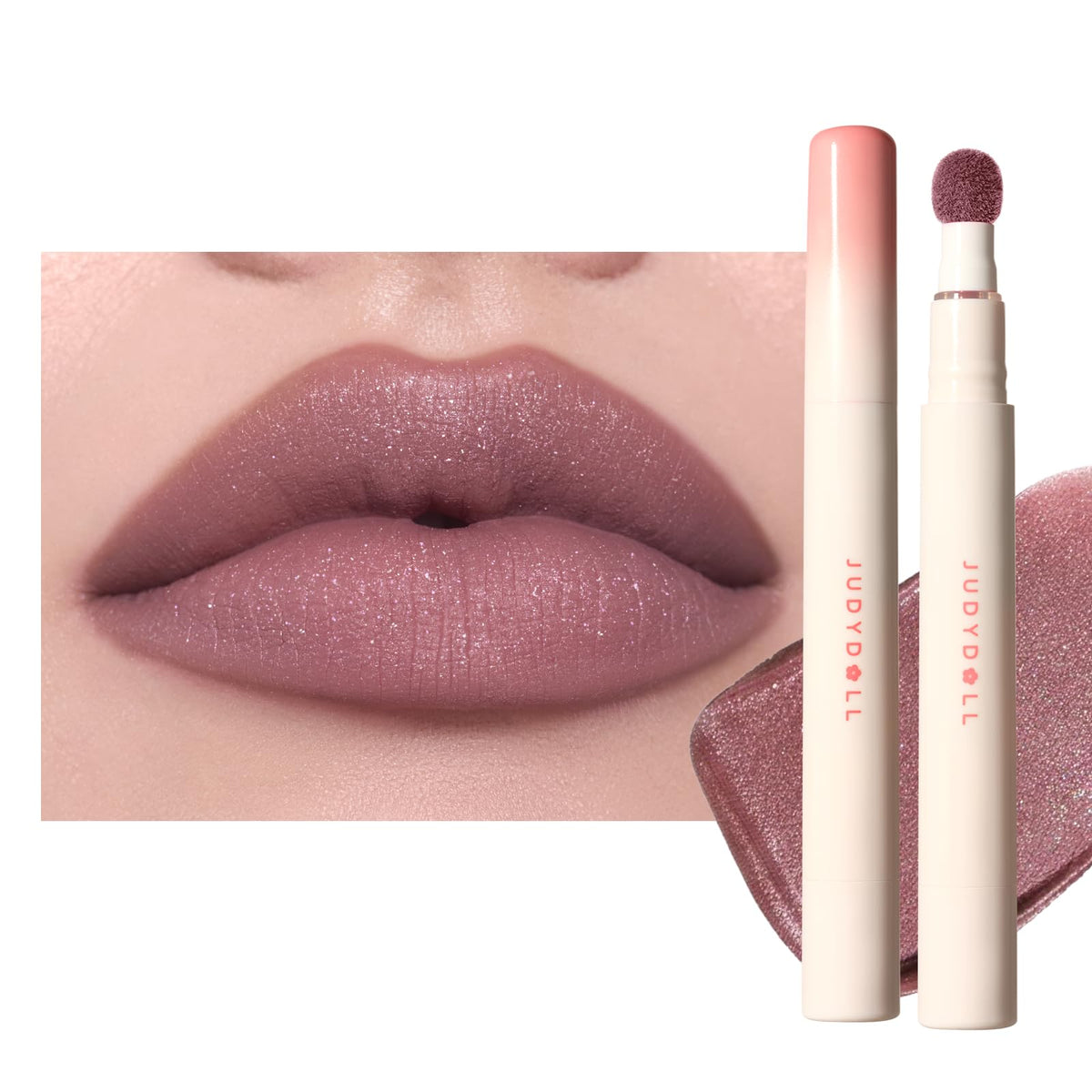JUDYDOLL Cushion Matte Lip Cream G204 Taro Haze front view