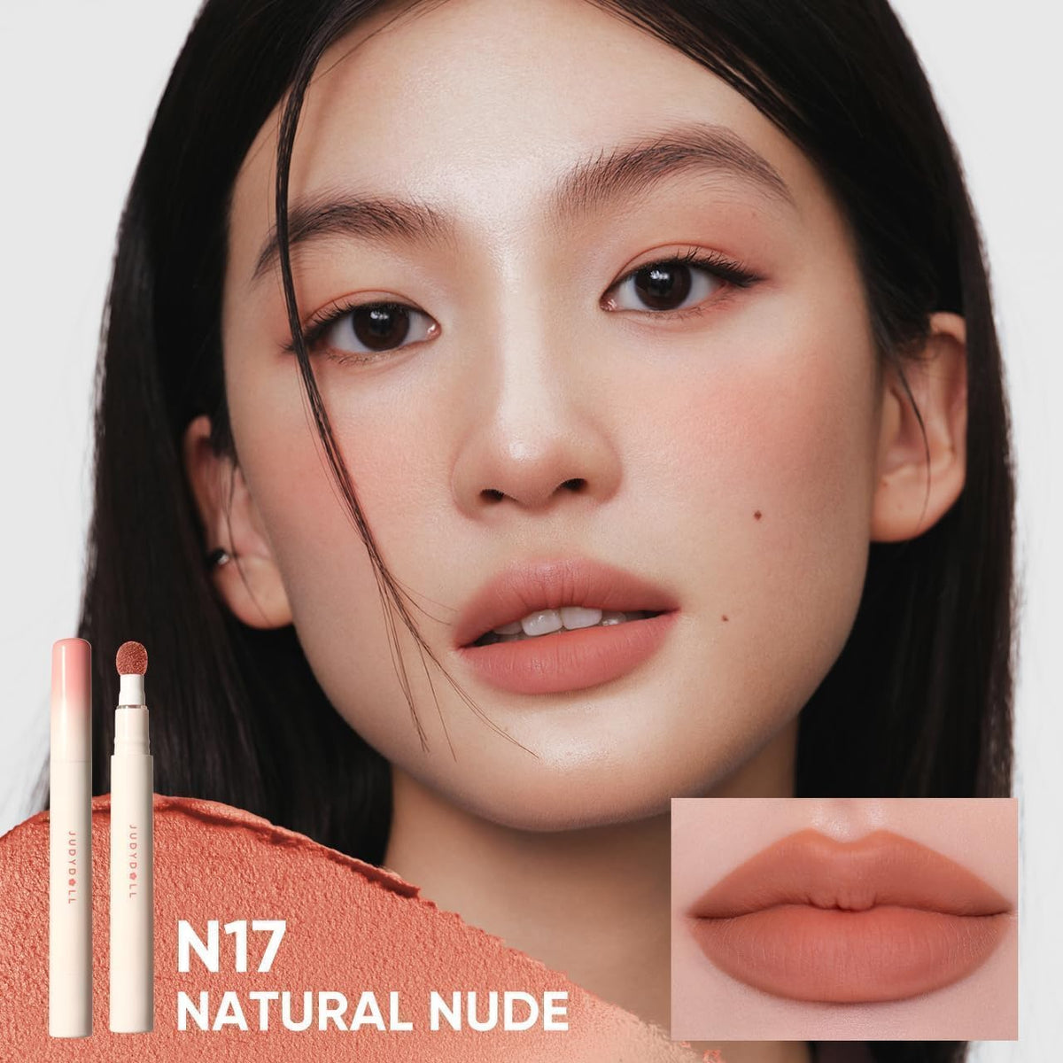 JUDYDOLL Cushion Matte Lip Cream Natural Nude packaging