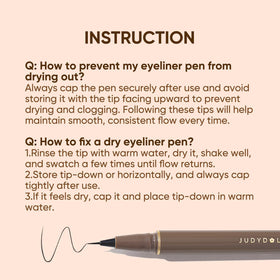 JUDYDOLL Ultra-Fine Liquid Eyeliner Deep Brown side view