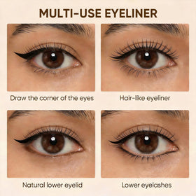 JUDYDOLL Ultra-Fine Liquid Eyeliner Deep Brown with other makeup products