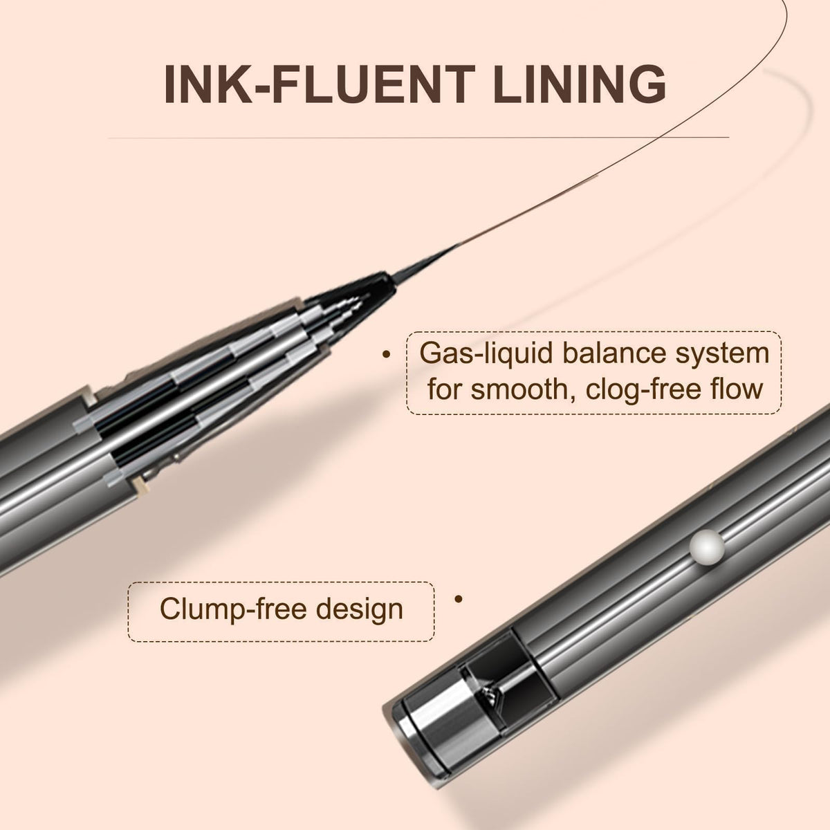 JUDYDOLL Ultra-Fine Liquid Eyeliner flexible brush tip