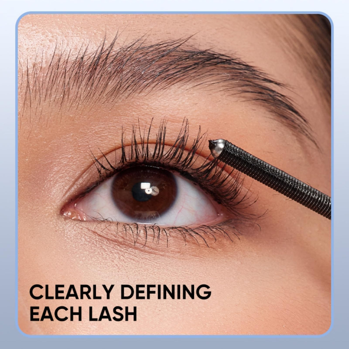 JUDYDOLL Waterproof 3D Curling Mascara applied on lashes
