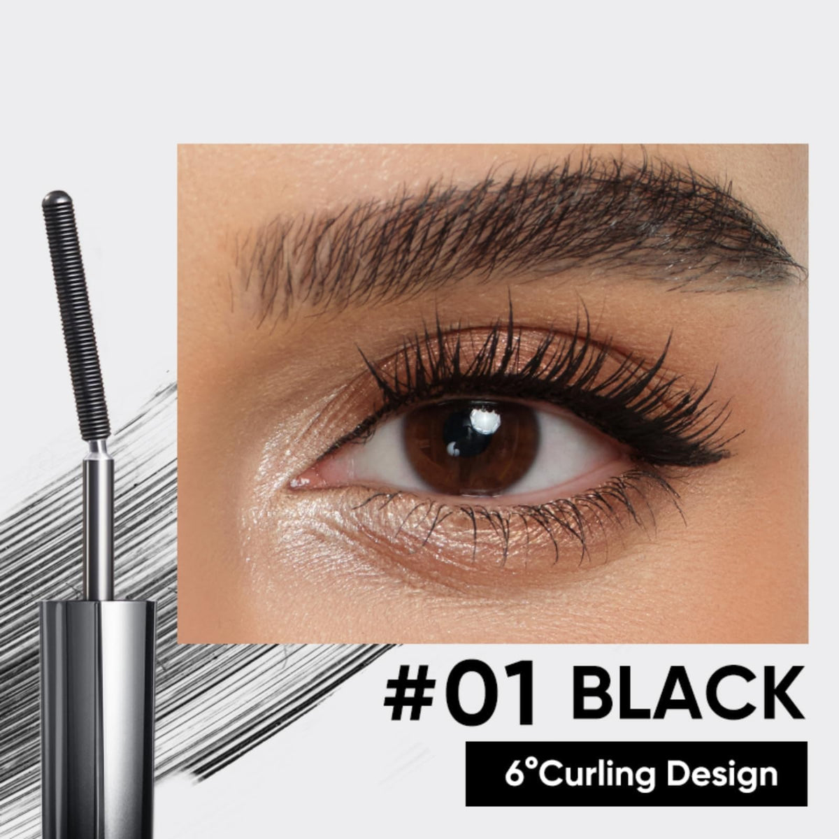 JUDYDOLL Waterproof 3D Curling Mascara brush close-up