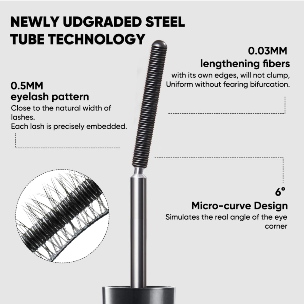 JUDYDOLL Waterproof Mascara 3D Curling with eye makeup