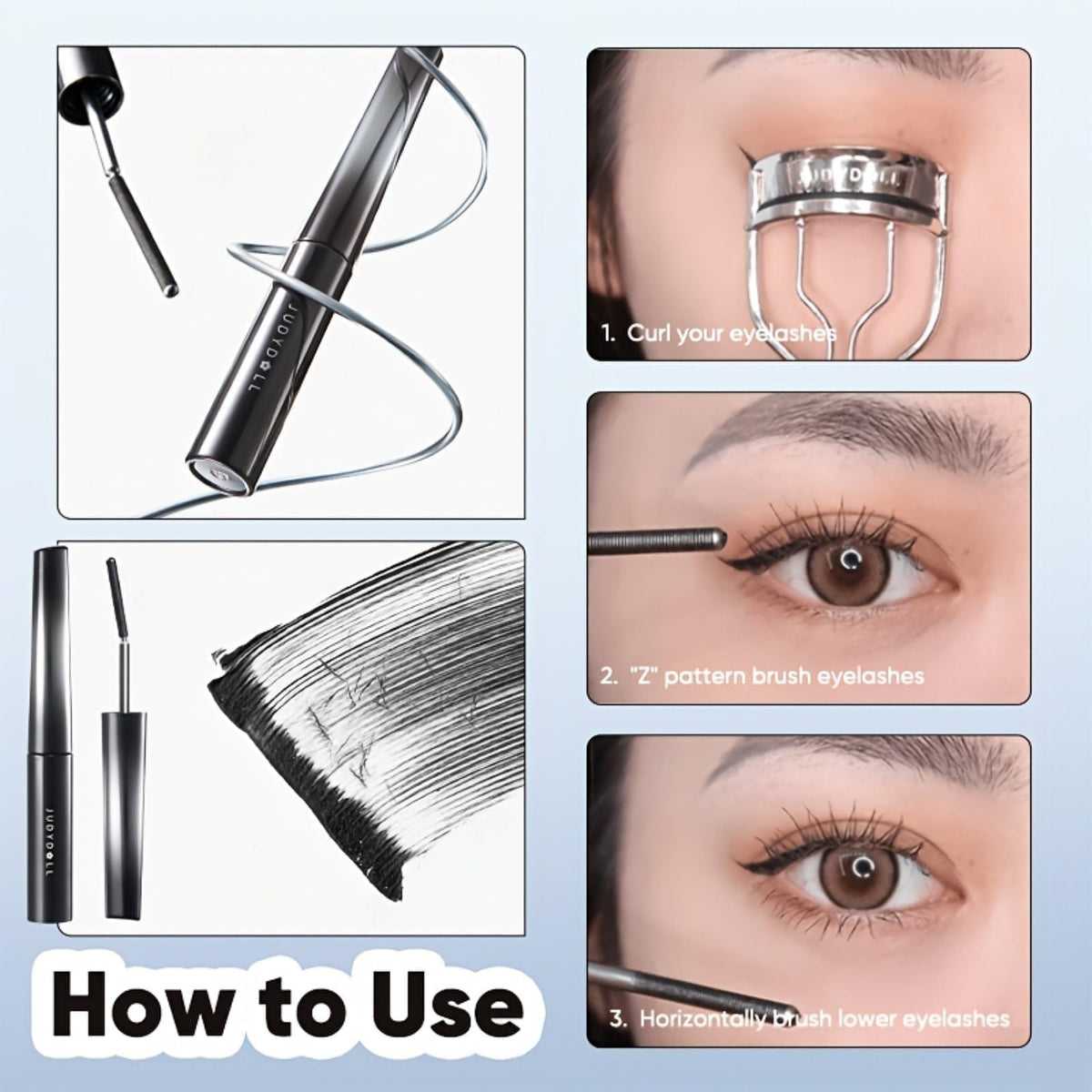 JUDYDOLL Waterproof Mascara 6° Curling Black with lashes