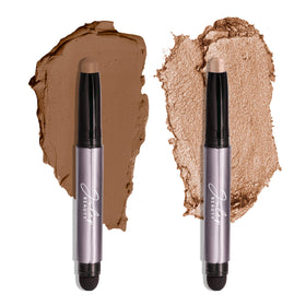 Julep Eyeshadow 101 Crème-to-Powder Duo in Sand Shimmer & Ginger Matte front view