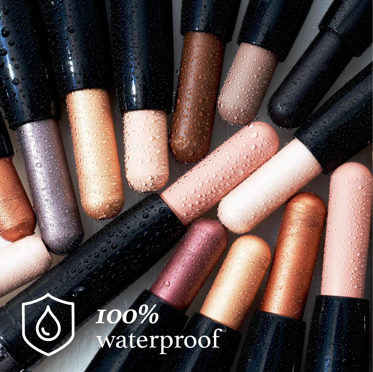 Julep Eyeshadow 101 Crème-to-Powder Stick Duo and Eyeliner Set on vanity