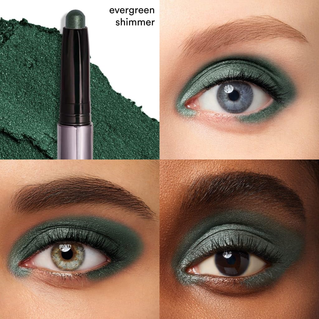 Julep Eyeshadow 101 Crème-to-Powder Stick Evergreen Shimmer with built-in smudger