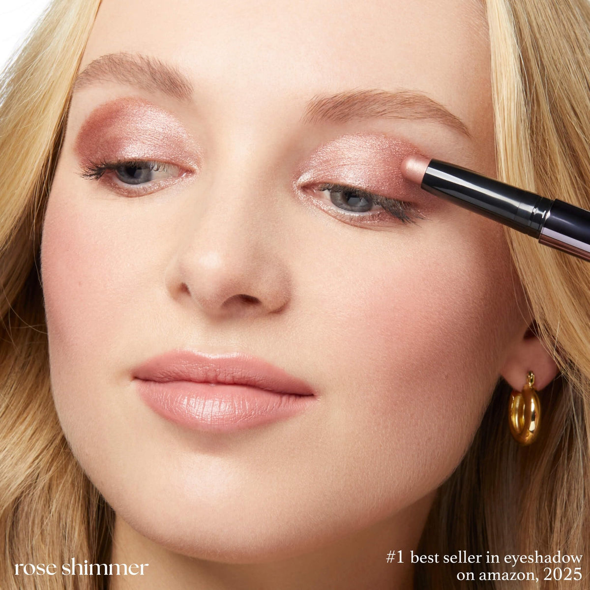 Julep Eyeshadow 101 Crème-to-Powder Stick Rose Shimmer in makeup setup