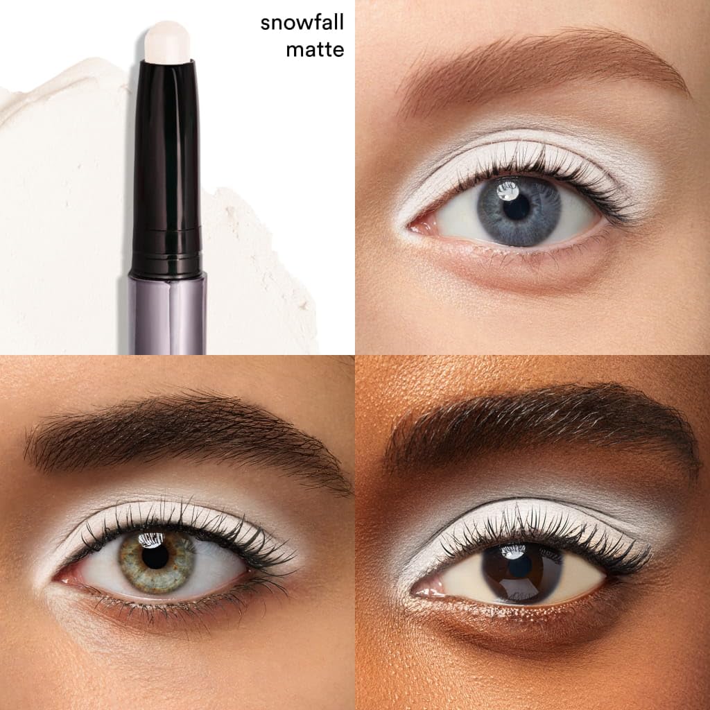 Julep Eyeshadow 101 Crème-to-Powder Stick Snowfall Matte with built-in smudger