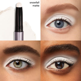 Julep Eyeshadow 101 Crème-to-Powder Stick Snowfall Matte with built-in smudger