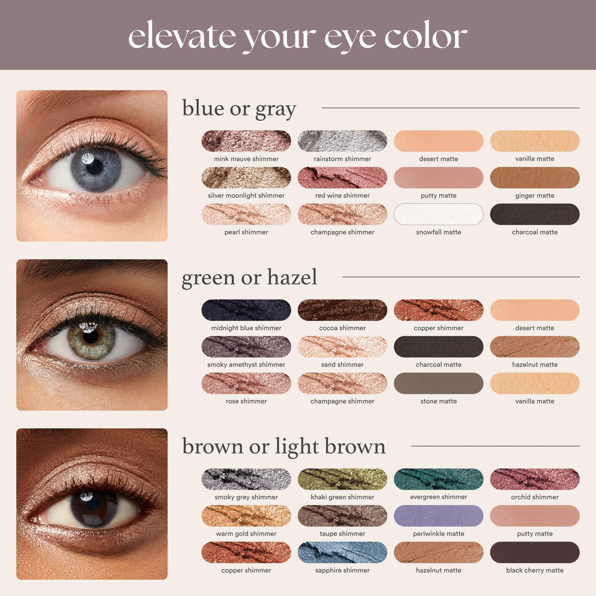Julep Eyeshadow Stick Cantaloupe Matte with other makeup products