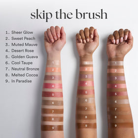 Julep It’s Balm Cherry Wood applied on lips