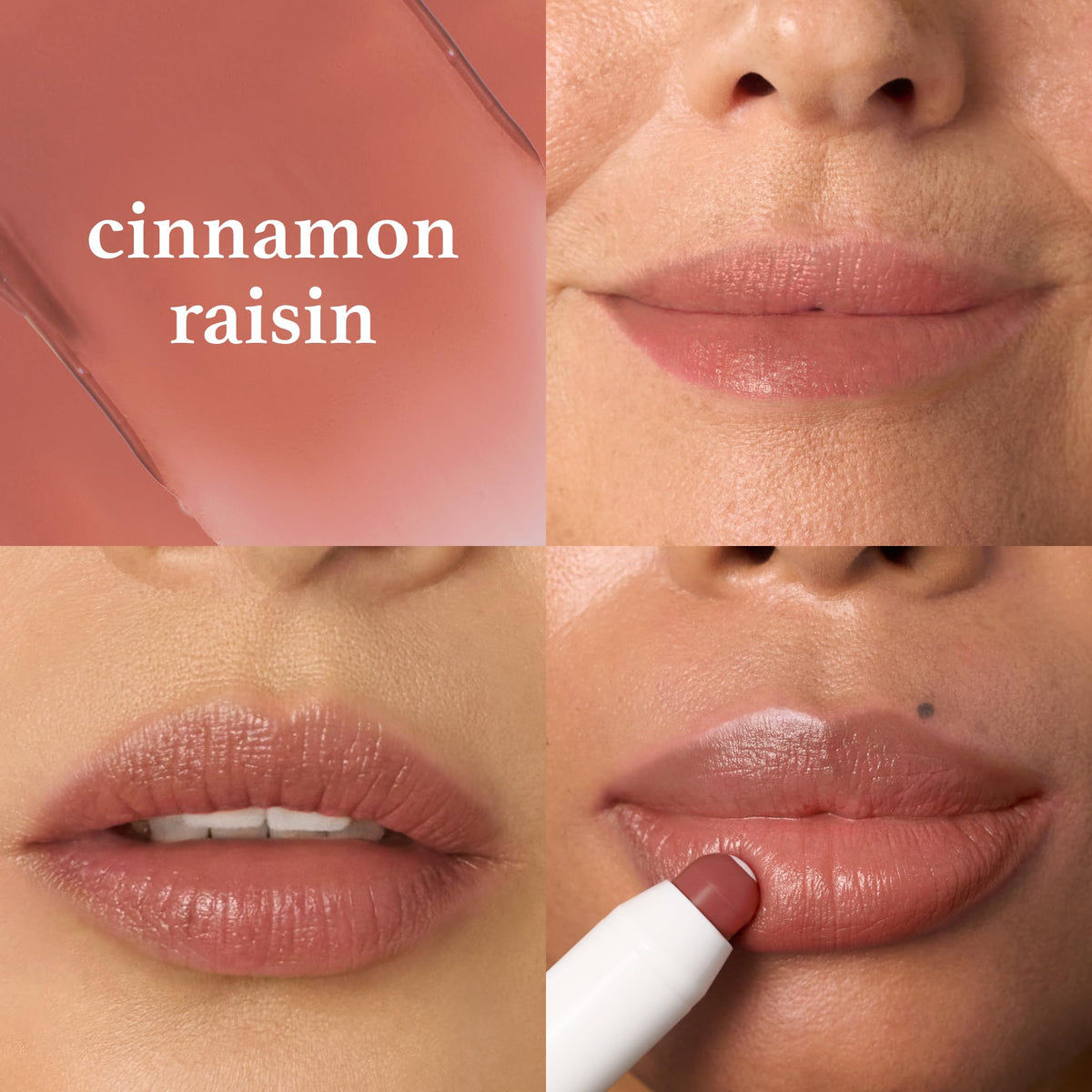 Julep It’s Balm Cinnamon Raisin swatch on skin