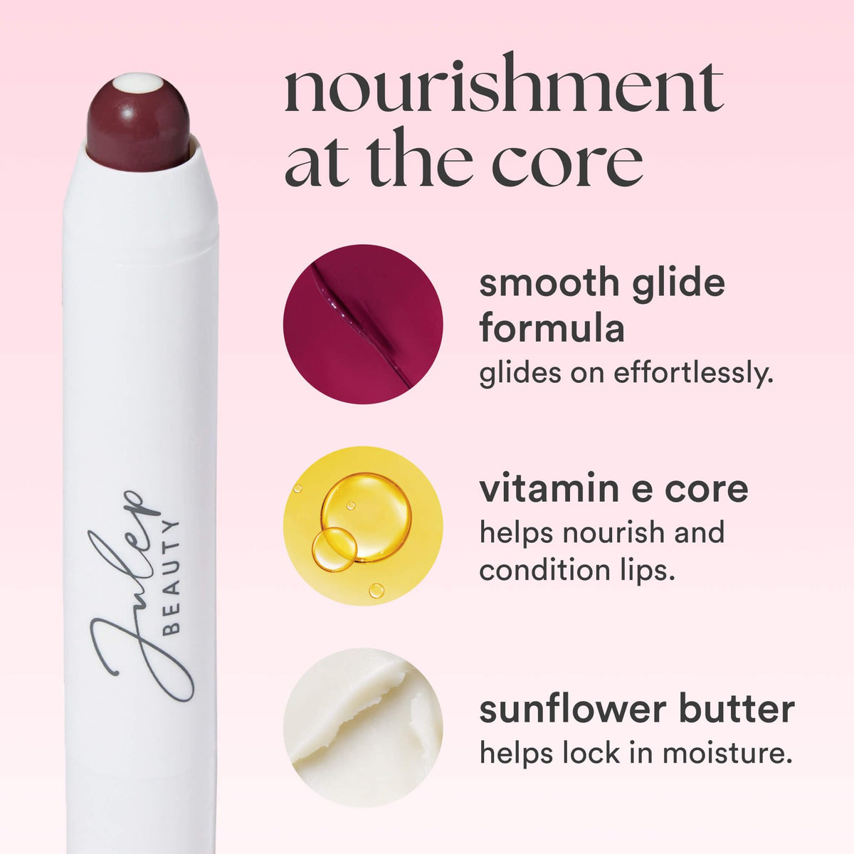 Julep It’s Balm in use on lips