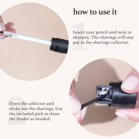 Julep sharpener with built-in shavings collector